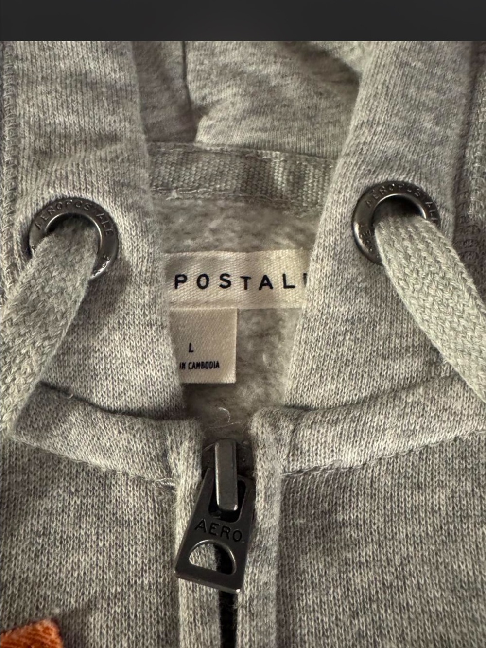Aeropostale Light Gray Zip Hoodie - Picture 3 of 4